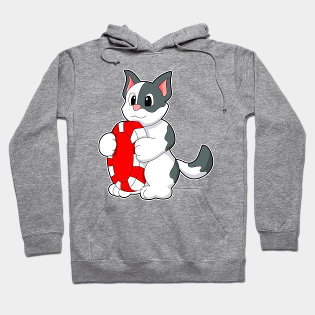 Cat with Poker chip Hoodie by Markus Schnabel